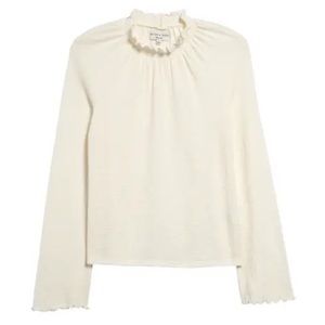 Texture & Thread (Madewell) Ruffled Mockneck Top